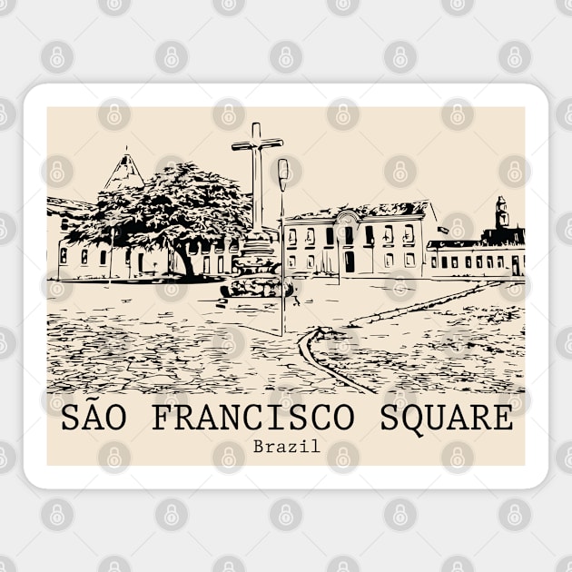 São Francisco Square - Brazil Magnet by Lakeric